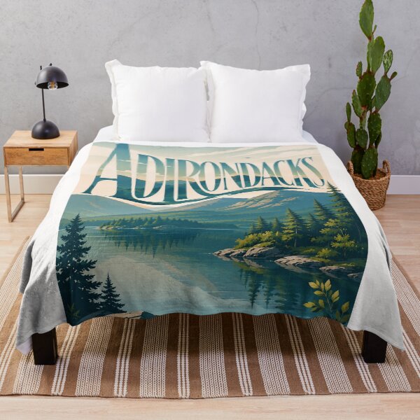 Item preview, Adirondacks New York Mountain Lake and Evergreen Wilderness designed and sold by Places On Earth.
