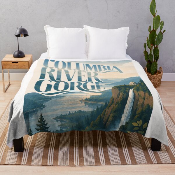 Item preview, Columbia River Gorge Oregon Waterfall and Cascade Cliffs designed and sold by Places On Earth.