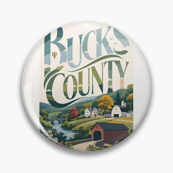 Item preview, Bucks County Pennsylvania Covered Bridge and Delaware Valley Countryside designed and sold by Places On Earth.