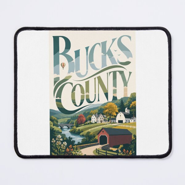 Item preview, Bucks County Pennsylvania Covered Bridge and Delaware Valley Countryside designed and sold by Places On Earth.