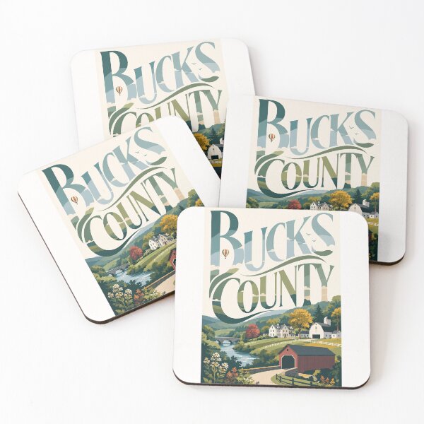 Item preview, Bucks County Pennsylvania Covered Bridge and Delaware Valley Countryside designed and sold by Places On Earth.