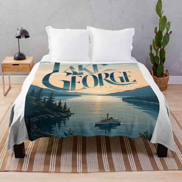 Item preview, Lake George New York Adirondack Sunset and Steamboat Waters designed and sold by Places On Earth.