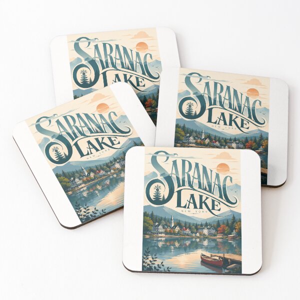 Item preview, Saranac Lake New York Adirondack Village and Waterfront designed and sold by Places On Earth.