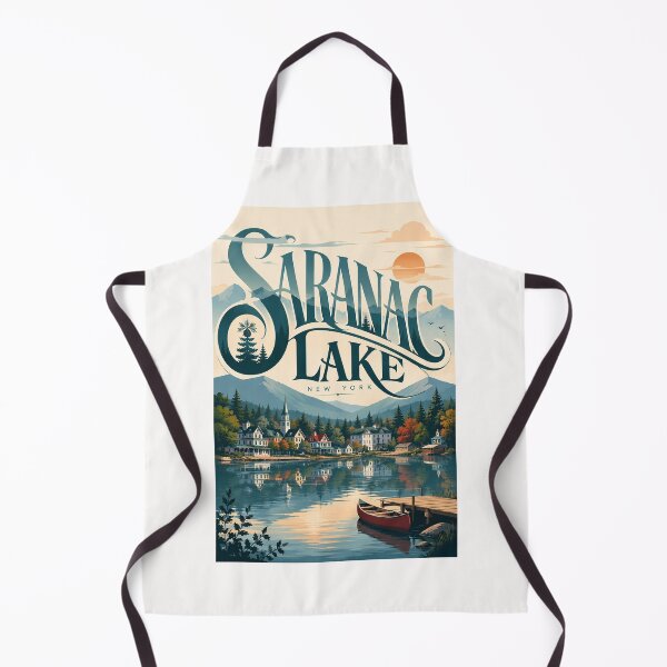 Item preview, Saranac Lake New York Adirondack Village and Waterfront designed and sold by Places On Earth.