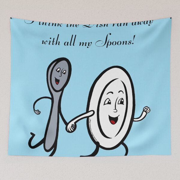 Item preview, I think the dish ran away with all my spoons designed and sold by Chronic Illness Awareness Shop.