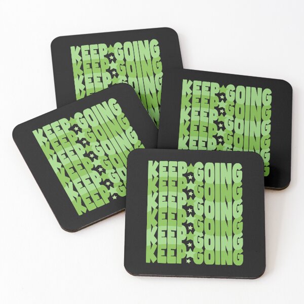 Item preview, Keep Going – Fresh Green Motivation with Stars (Lime & Sage) designed and sold by THROUGH-LIFE.