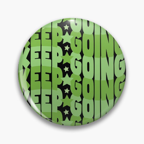 Item preview, Keep Going – Fresh Green Motivation with Stars (Lime & Sage) designed and sold by THROUGH-LIFE.