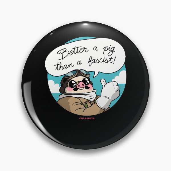 Item preview, Aviator Pig Character With Speech Bubble And Thumbs Up designed and sold by V4Vividly.