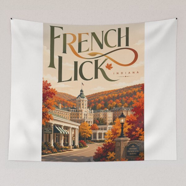 Item preview, French Lick Indiana Historic Resort and Hoosier Hills Autumn designed and sold by Places On Earth.