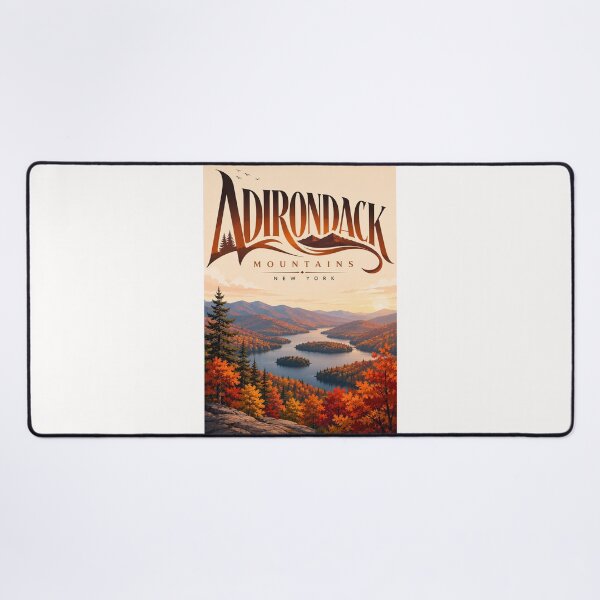 Item preview, Adirondack Mountains New York Autumn Lake Panorama designed and sold by Places On Earth.