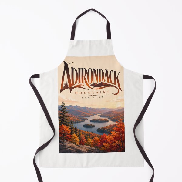 Aperçu de l'œuvre Montagnes Adirondack, New York, panorama d'automne du lac créée et vendue par Places On Earth.