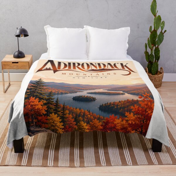 Item preview, Adirondack Mountains New York Autumn Lake Panorama designed and sold by Places On Earth.
