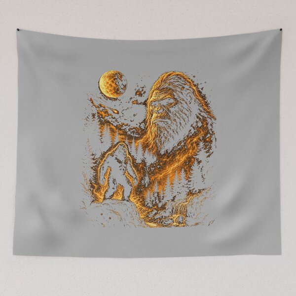 Item preview, Bigfoot Sasquatch Graphic Tee Cryptid Big Foot Moon Nature designed and sold by ArleneRowe.