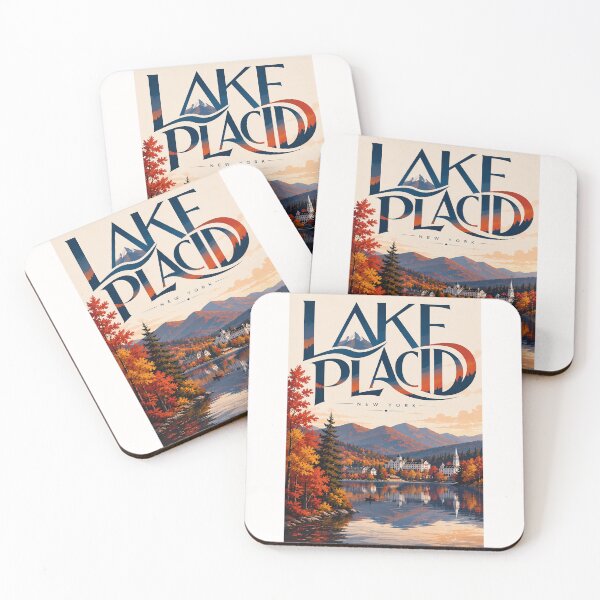Item preview, Lake Placid New York Adirondacks Autumn Waterfront designed and sold by Places On Earth.