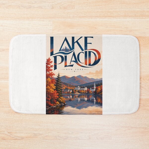 Item preview, Lake Placid New York Adirondacks Autumn Waterfront designed and sold by Places On Earth.