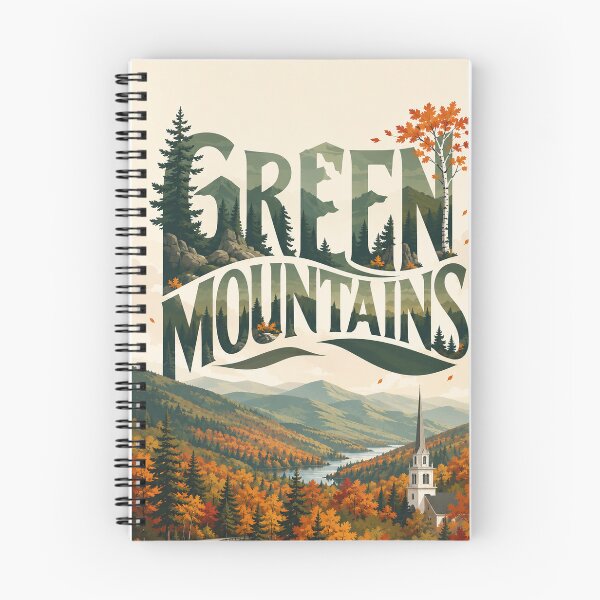 Item preview, Green Mountains Vermont Autumn Valley and New England Village designed and sold by Places On Earth.