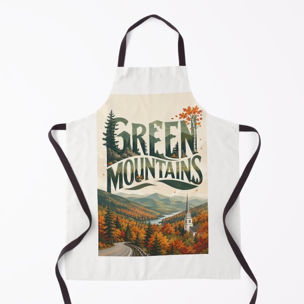 Item preview, Green Mountains Vermont Autumn Valley and New England Village designed and sold by Places On Earth.