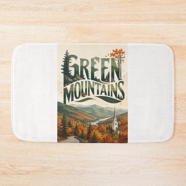 Item preview, Green Mountains Vermont Autumn Valley and New England Village designed and sold by Places On Earth.