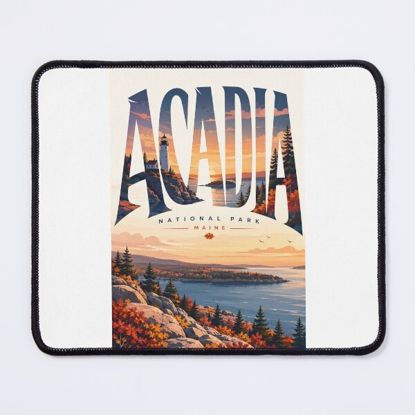 Item preview, Acadia National Park Maine Coastal Lighthouse Autumn Landscape designed and sold by Places On Earth.