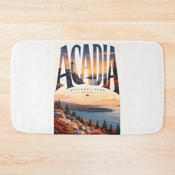 Item preview, Acadia National Park Maine Coastal Lighthouse Autumn Landscape designed and sold by Places On Earth.