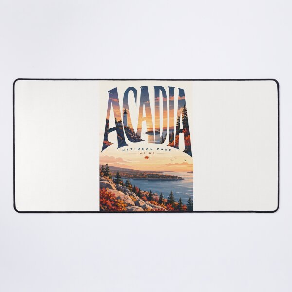 Item preview, Acadia National Park Maine Coastal Lighthouse Autumn Landscape designed and sold by Places On Earth.