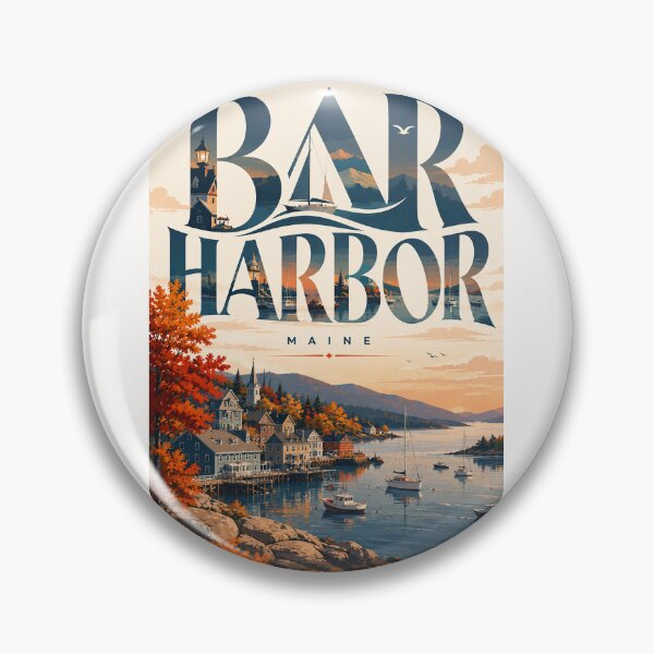 Item preview, Bar Harbor Maine Mount Desert Island Autumn Waterfront designed and sold by Places On Earth.