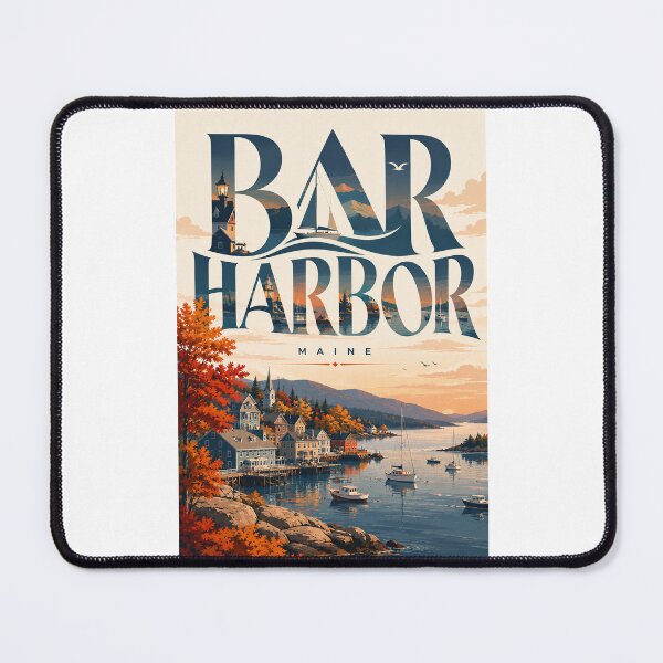 Item preview, Bar Harbor Maine Mount Desert Island Autumn Waterfront designed and sold by Places On Earth.