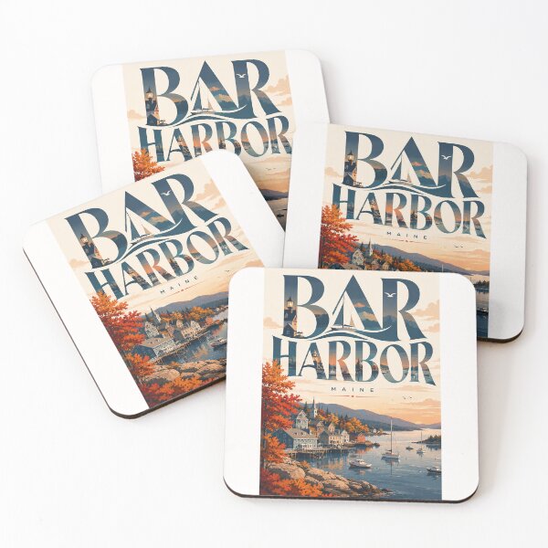 Item preview, Bar Harbor Maine Mount Desert Island Autumn Waterfront designed and sold by Places On Earth.