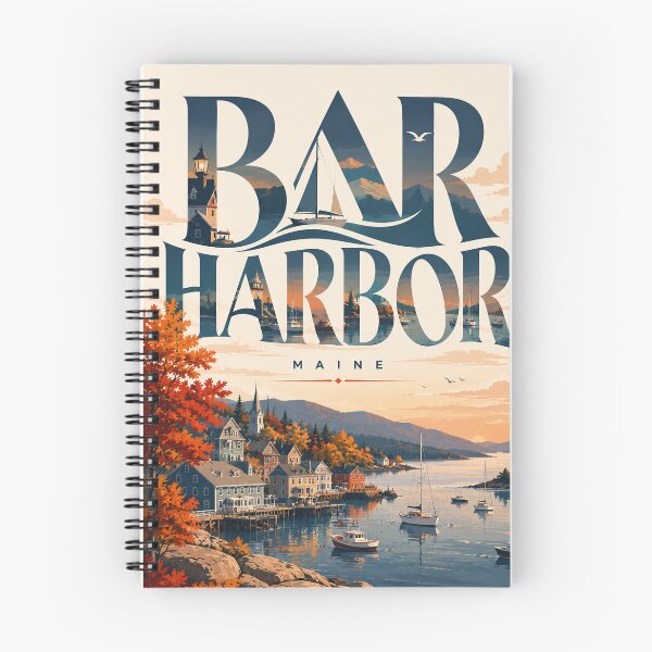 Item preview, Bar Harbor Maine Mount Desert Island Autumn Waterfront designed and sold by Places On Earth.