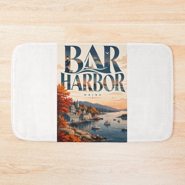 Item preview, Bar Harbor Maine Mount Desert Island Autumn Waterfront designed and sold by Places On Earth.