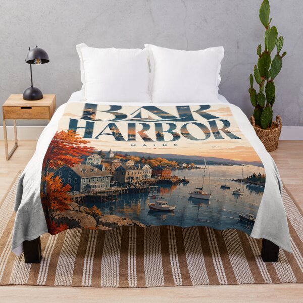 Item preview, Bar Harbor Maine Mount Desert Island Autumn Waterfront designed and sold by Places On Earth.