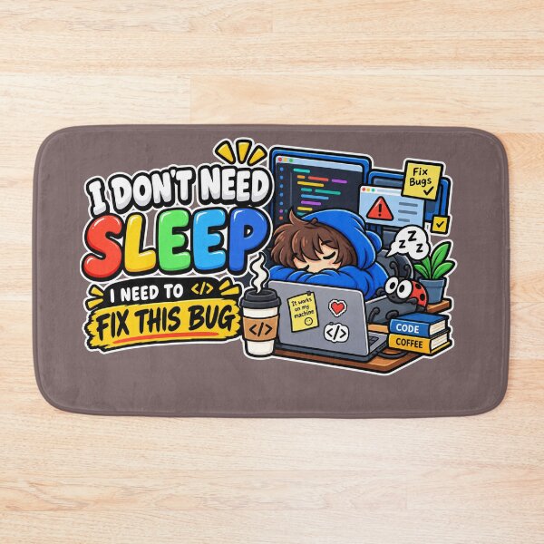 Item preview, I Don’t Need Sleep, I Need to Fix This Bug – Funny Programmer Developer Coding Design designed and sold by NONAHEMA.