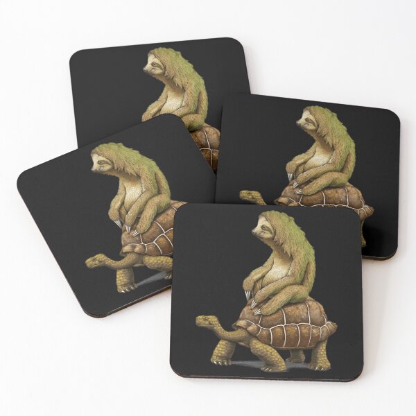 Item preview, Slow Sloth Riding On Top Of Giant Tortoise Shell designed and sold by V4Vividly.