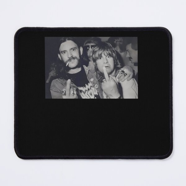 Item preview, Two Iconic Rock Musicians Gesturing Middle Fingers Monochrome designed and sold by V4Vividly.
