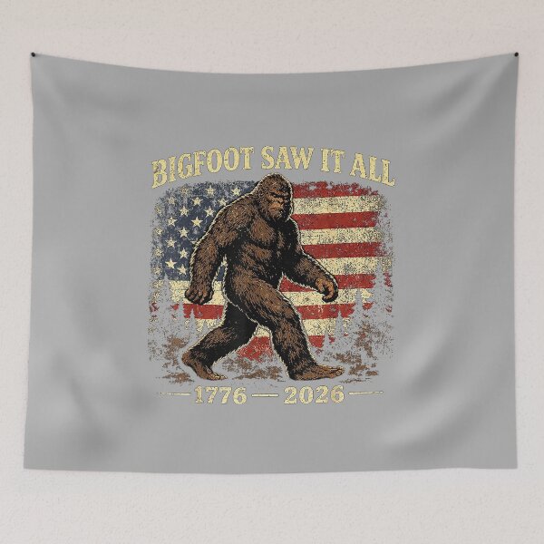 Item preview, Bigfoot Saw It All 250 Years 1776 2026 4th of July Men Women designed and sold by ArleneRowe.