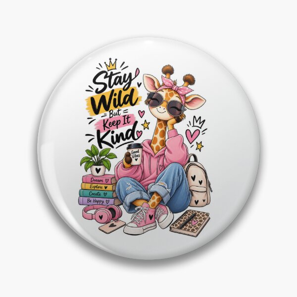 Item preview, Wild at Heart – Cute Giraffe Good Vibes Adventure designed and sold by ✨ Daily Vibe Studio ✨.