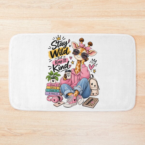 Item preview, Wild at Heart – Cute Giraffe Good Vibes Adventure designed and sold by ✨ Daily Vibe Studio ✨.