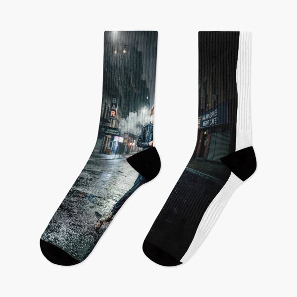 Artikelvorschau, Skateboarder Portrait Vaping In The Rain entworfen und verkauft von Home Decor Art.