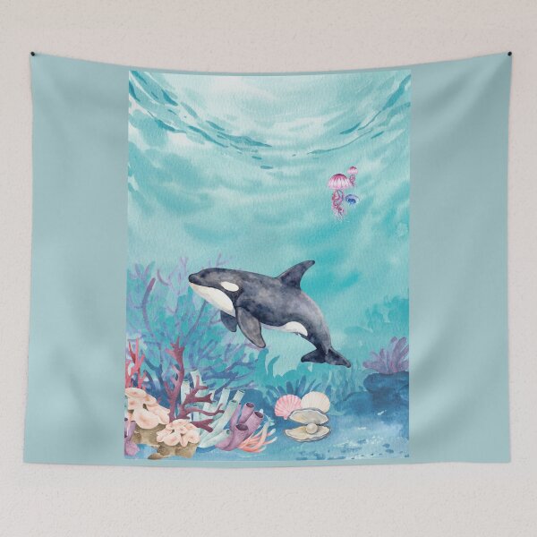 Item preview, Orca Whale Illustration  | Magnetic Impact-Resistant designed and sold by QuicksandCase.
