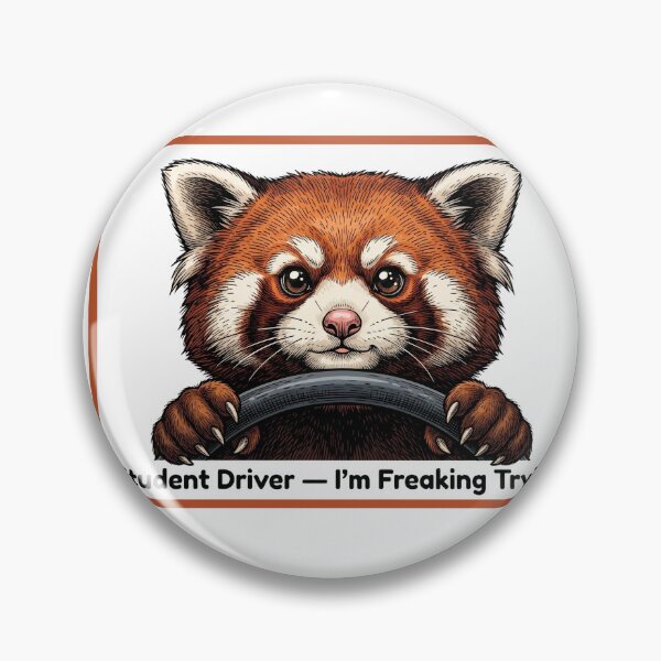 Item preview, Student Driver Red Panda designed and sold by Roy & Tiffany.