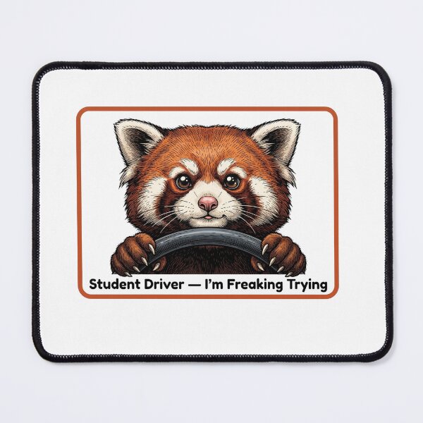 Item preview, Student Driver Red Panda designed and sold by Roy & Tiffany.