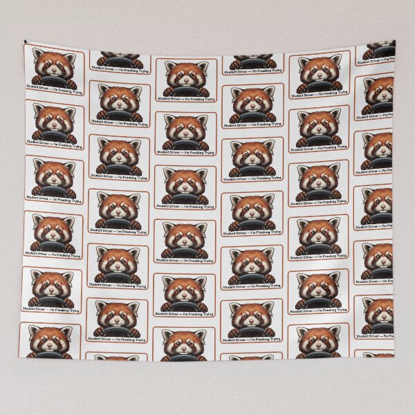 Item preview, Student Driver Red Panda designed and sold by Roy & Tiffany.