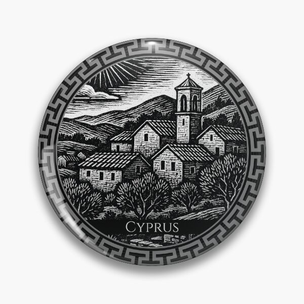 Item preview, Cyprus Vintage Woodcut Art designed and sold by Thistle-TShop.