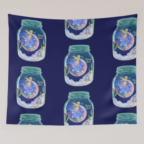 Item preview, Fairy Moon Jar Celestial Night Sky designed and sold by aliyeus.