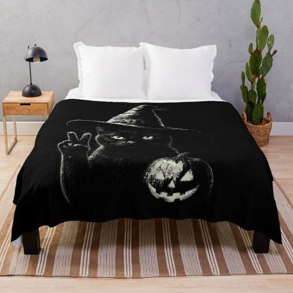 Item preview, Black Cat Witch Halloween Spooky Pumpkin October designed and sold by HaytamShop.