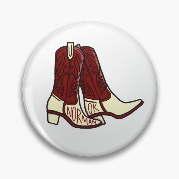 Item preview, University of Oklahoma Norman OK Game Day Boots designed and sold by picklesparkle.