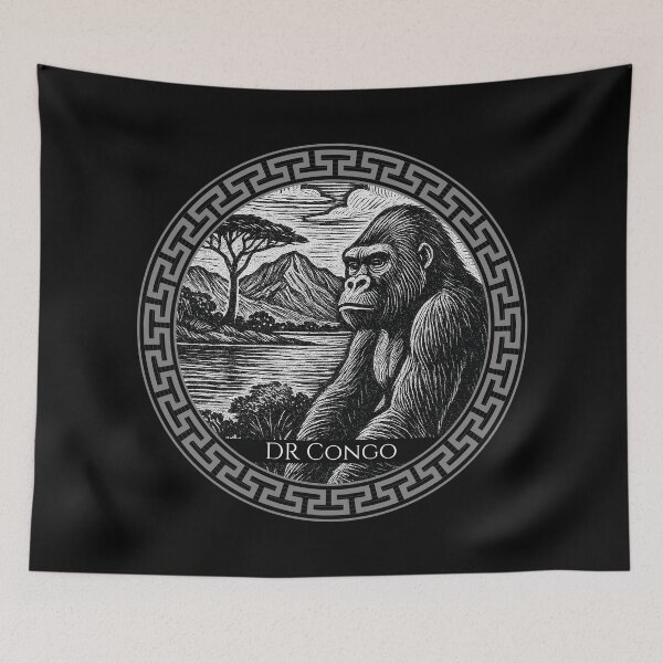 Item preview, DR Congo Vintage Woodcut Art designed and sold by Thistle-TShop.