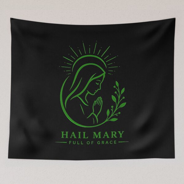 Item preview, Hail Mary Full of Grace Virgin Mary Rosary designed and sold by leocreatives.