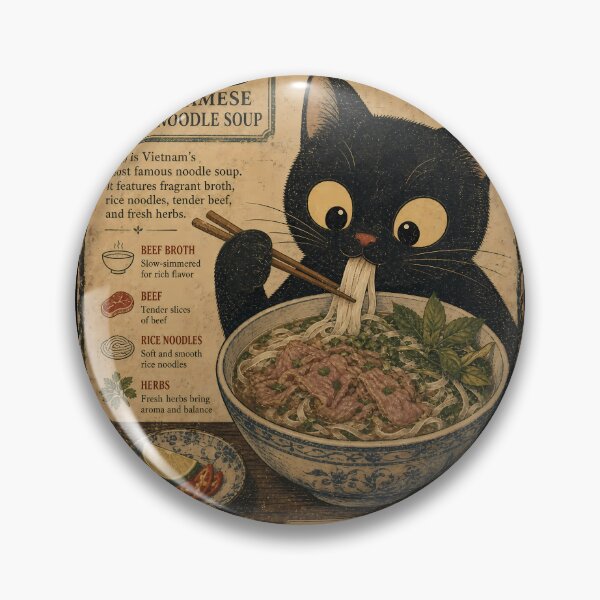 Item preview, Cat Pho Vietnamese Food Funny Graphic Tees Kawaii Cat Anime Gifts designed and sold by PurrfectHome.