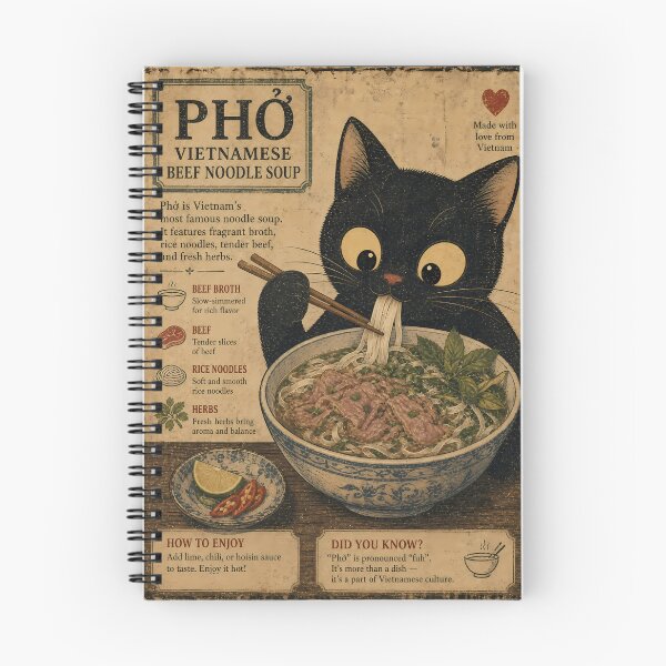 Item preview, Cat Pho Vietnamese Food Funny Graphic Tees Kawaii Cat Anime Gifts designed and sold by PurrfectHome.